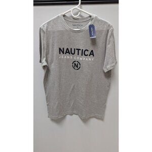 NAUTICA Grey Logo Graphic T-Shirt